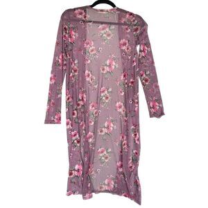 Pinc Women's Cardigan Size M Floral Fairy Cottagecore Sheer Gypsy Dreamcore Y2K‎